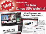 Poster for the launch of the new Canon website