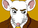 Character design for a mouse detective.