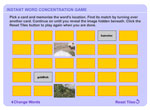 Instant Word Concentration Game